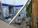Se desploma el techo de la segunda planta de la estación de trenes de Cazalla-Constantina