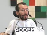Echenique se "avergüenza" del "turbio espectáculo" del dirigente de Podemos Castilla-La Mancha tras su agresión