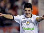 Villa alcanzó los cien goles con el Valencia en Liga