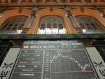 La Bolsa española opta por las ventas a mediodía y el IBEX cae el 0,55 por ciento