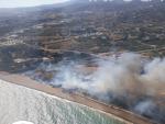 Estabilizado el incendio declarado en el paraje río Velerín de Estepona