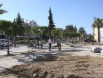 Avanzan las obras de remodelación integral de la Plaza de Cuba de Los Palacios y Villafranca