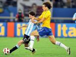 0-1. Messi rompe el cero de un Brasil-Argentina que estaba condenado al olvido