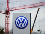 The logo of German car maker Volkswagen ( VW ) is
