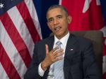 US President Barack Obama speaks during a bilatera
