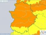 Extremadura afronta una nueva jornada en riesgo naranja por calor con termómetros por encima de los 40 grados
