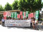 Trabajadores del Centro Penitenciario de Logroño reclaman "paralización privatización", sueldo "digno" y cubrir vacantes