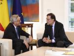 Tajani, Juncker y Tusk agradecen el reconocimiento a la UE y el "gran honor que llega desde España"
