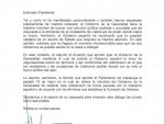 Puigdemont envía una carta a Rajoy para "el inicio de negociaciones" sobre el referéndum de independencia