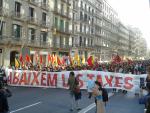 Más de 500 estudiantes se manifiestan en Barcelona por una rebaja de tasas universitarias