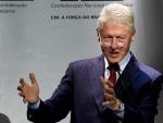 Former US President Bill Clinton speaks during the