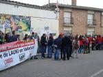Trabajadores de Lauki y RTVCyL reciben a Herrera en Villalar con sus reivindicaciones