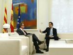 Rajoy, durante su último encuentro con el president Artur Mas
