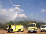 El incendio de Los Barrios afecta a unas 4,5 hectáreas de monte bajo y eucalipto