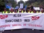 El sindicato CSI protesta por la "represión" hacia trabajadores en una filial de ALSA