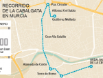 recorrido Cabalgata de Murcia 2018