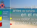 La bandera amarilla ondea este sábado en 17 playas de Murcia