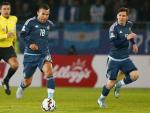 Tévez y Messi, en un partido de la Copa América