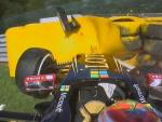 Maldonado destroza su monoplaza en el Gran Premio de Bélgica