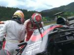 Accidente entre Alonso y Raikkonen