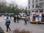 Al menos siete atropellados en la plaza de la Escandalera en Oviedo