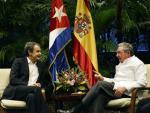 Zapatero y Raúl Castro durante su reunión en Cuba