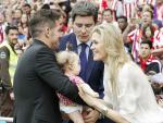 Los jugadores del Atlético de Madrid dicen adiós al Calderón entre familiares y amigos