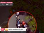 Multa de 182 euros y expulsión del Giro para Javi Moreno por agresión