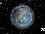 Recreación de la basura espacial de la Tierra en 2013.