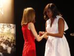 Michelle Obama y la Reina Letizia, con las adolescentes españolas
