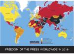 España, en el puesto 34 de 180 países en la Clasificación Mundial de la Libertad de Prensa 2016 de RSF