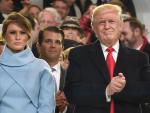 Donald Trump junto a su esposa el día de su investidura. AFP