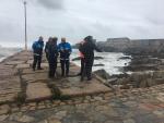 Mar establece medidas de seguridad "de urgencia" ante el derrumbe parcial del dique de abrigo de A Guarda