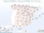 Mañana, lluvias débiles en el Cantábrico oriental y Alto Ebro