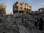 Imagen de la ciudad de Gaza tras uno de los últimos bombardeos.