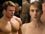 Chris Evans, el Capitán América, antes y después de su transformación