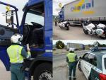 La Guardia Civil intercepta al conductor de un vehículo articulado de 26 toneladas conduciendo drogado