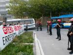 Un sabotaje y cuatro "imputados"en las primeras horas de la huelga general en Euskadi