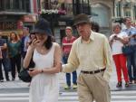 Woody Allen de sorpresa por las calles de Oviedo