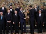 El Rey Felipe VI recibe al Real Madrid de Baloncesto en el Palacio de la Zarzuela