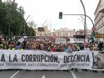 Miles de personas claman en Murcia "contra la corrupción" y exigen la dimisión de Pedro Antonio Sánchez