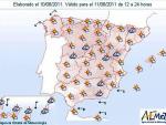 Mañana, temperaturas altas en el cuadrante suroeste, Salamanca y Orense