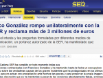 Los lectores de la web de la SER atacan el comunicado contra Paco González