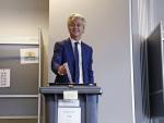 Geert Wilders, votando en las elecciones de Holanda
