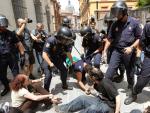 Los "indignados" de Madrid trasladan su protesta a la plaza de Cibeles