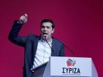 Alexis Tsipras, líder de Syriza, en un acto de la campaña de las elecciones griegas.