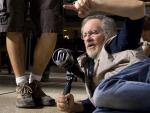 Steven Spielberg, durante el rodaje de una de sus películas
