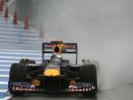 Vettel domina la primera sesión en Jerez, marcada por la lluvia