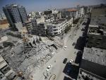 Aviones israelíes matan a dos palestinos y destruyen una torre residencial