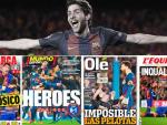 Resumen de las portadas tras la remontada del Barcelona